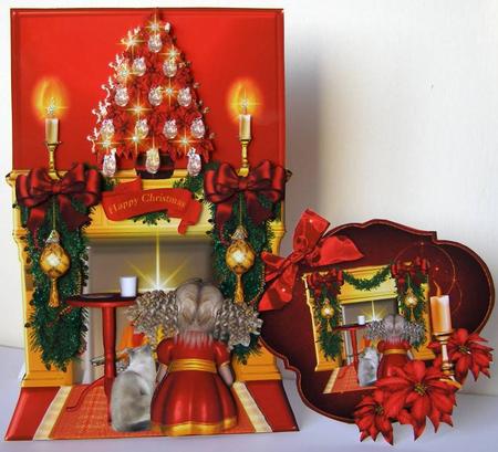 Waiting for Father Christmas Shaped Card Kit by Margaret McCartney