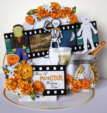Giant Easel Tableau Kit - Monster Movie Wedding Day by Margaret McCartney
