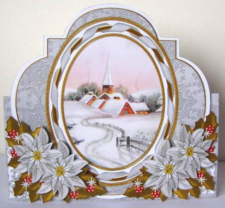 Snow Church Shaped Over 3D Mini Card Kit by Margaret McCartney