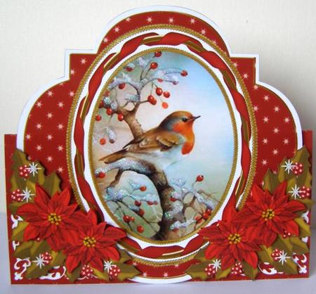 Red Robin2 Shaped Over 3D Mini Card Kit by Margaret McCartney