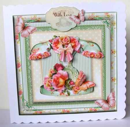 Gorgeous Retro Floral Phone Card Front Kit by Margaret McCartney