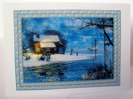 Christmas Winter Scene pyramid topper 4 by Margaret McCartney
