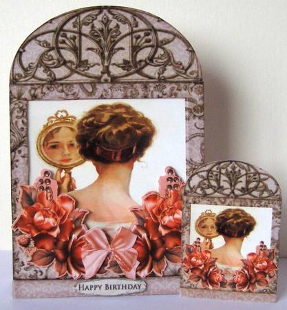 Wonderful Floral Frame Card Girl 5 by Margaret McCartney