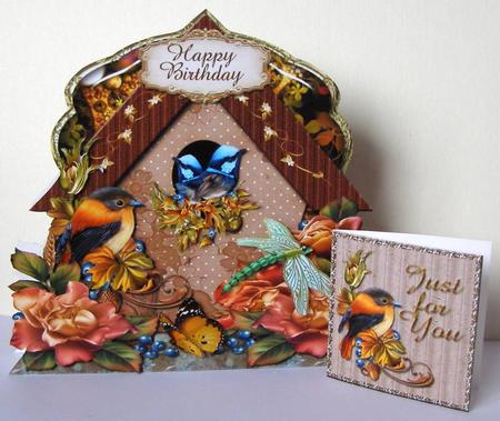 Birdhouse Shaped Card Plus Gift Card by Margaret McCartney