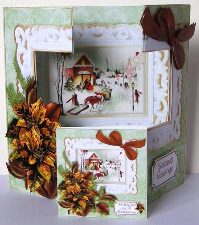 Picture Frame Gatefold Mini-kit - Christmas Carriage by Margaret McCartney