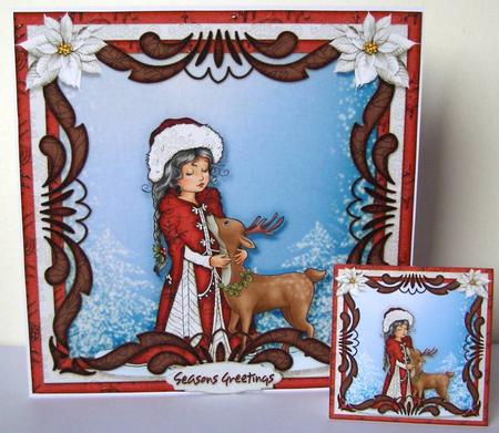 7.5 x 7.5 Card Topper Holy Night by Margaret McCartney