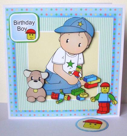 Andy with Bricks Topper Mini Kit by Margaret McCartney