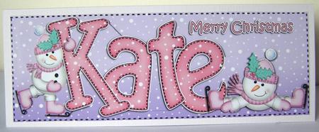 Xmas Large Dl Kate Quick Card N 3D Decoupage by Margaret McCartney