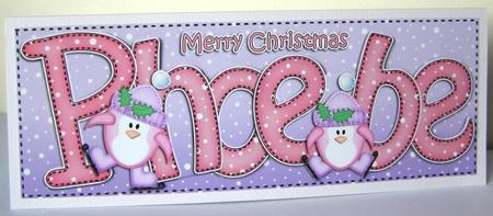 Xmas Large Dl Phoebe Quick Card N 3D Decoupage by Margaret McCartney