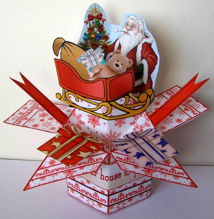 3D Pop-up Box- Santa by Margaret McCartney