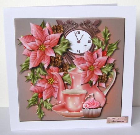 Pink Christmas Tea Time by Margaret McCartney