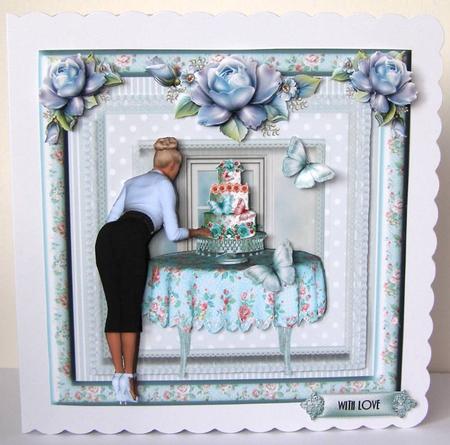 The Birthday Cake Card Front Kit by Margaret McCartney