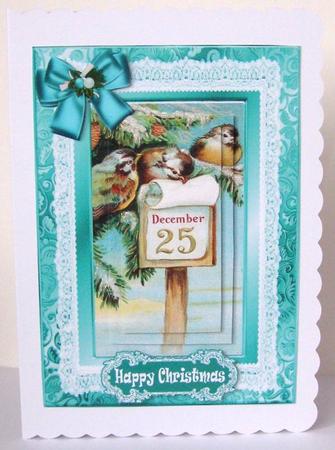 Pretty Robins with Plaque for the 25th Pyramids by Margaret McCartney