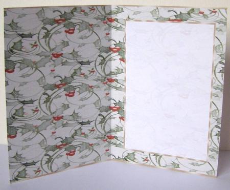 Christmas Holly and Swirls Insert, with Borders 3 by Margaret McCartney