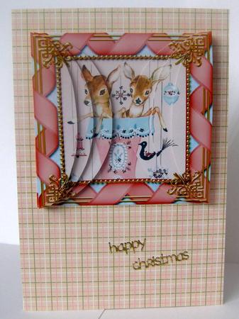 Baby Reindeer 5inch Side by Side Rounded Stacker by Margaret McCartney