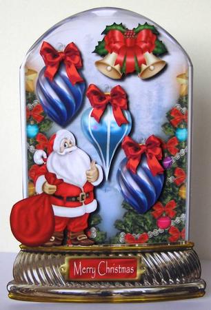 Christmas Globe Santa by Margaret McCartney