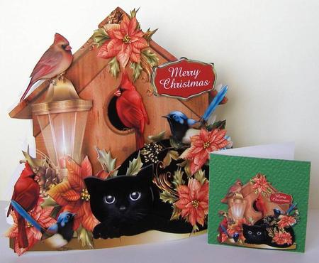 Christmas Critters Shaped Card Plus Gift Card by Margaret McCartney
