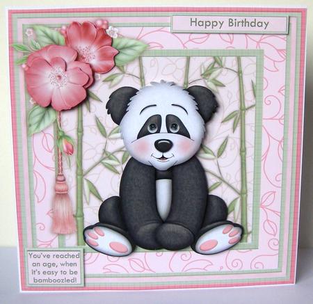 Easily Bamboozled Card Mini Kit & Decoupage by Margaret McCartney