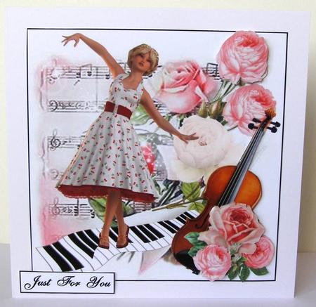 Dance to the Music Topper with Decoupage by Margaret McCartney