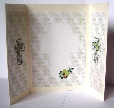 Floral Cross Gatefold Insert by Margaret McCartney