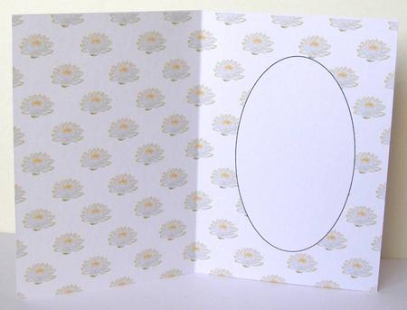 Lotus Flower White Yellow Insert by Margaret McCartney
