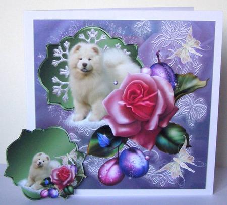 Sugar Plum Chow Chow Topper & Tags by Margaret McCartney