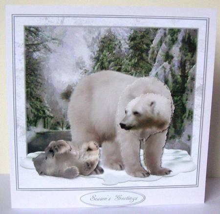 Northern Frost Topper with Decoupage by Margaret McCartney