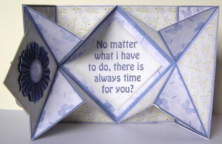 Pop Out Card Purple Butterfly by Margaret McCartney
