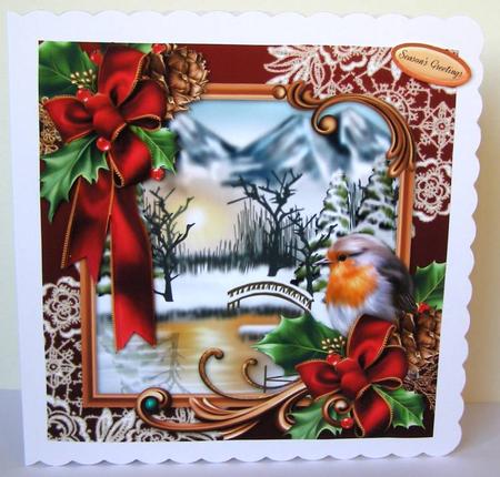 Christmas Robin Topper by Margaret McCartney