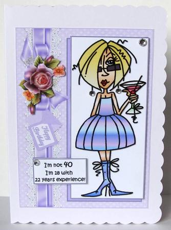 J.j Celebrates Her 40th Quick Card by Margaret McCartney