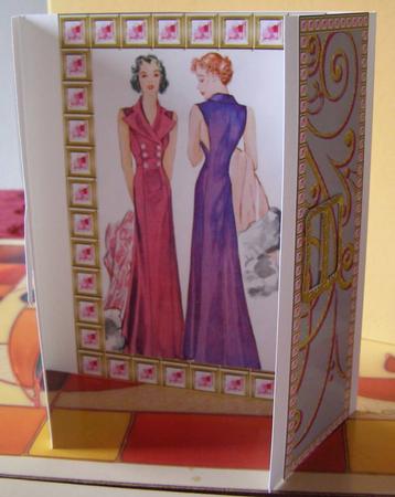 Elegant Ladies Pink Bling Giant Square Buckle Gatefold Card by Margaret McCartney