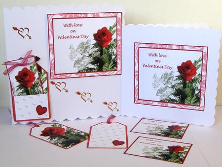 A Rose for My Valentine- Tags and Toppers by Margaret McCartney
