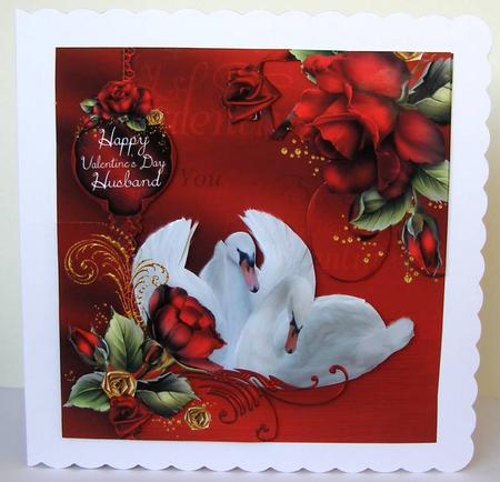Swan and Rose Valentine's Day Mini Card Kit by Margaret McCartney