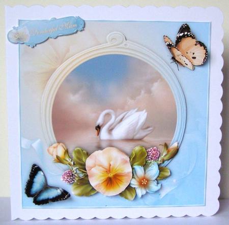 Serenity Swan 8" Square Card Mini-kit by Margaret McCartney
