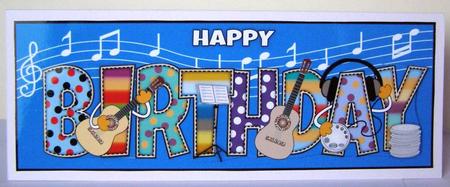 Music Birthday Large Dl by Margaret McCartney