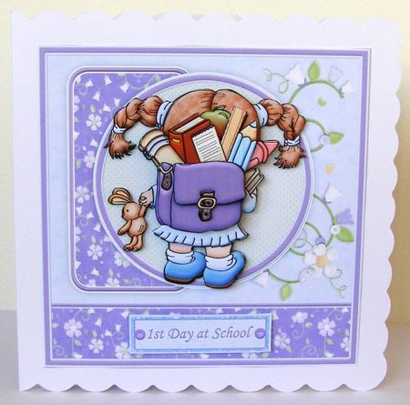 Off to School Thank You Teacher Card Topper & Decoupage by Margaret McCartney