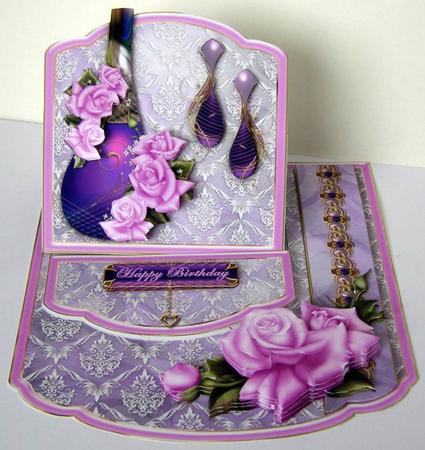 Perfume and Roses Easel Topper Card Kit by Margaret McCartney