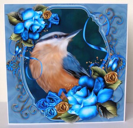 Nuthatch Bird Birthday Mini Card Kit by Margaret McCartney