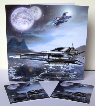 Spaceship Backgrounds by Margaret McCartney