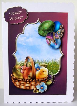 Easter Chick & Jewelled Eggs by Margaret McCartney