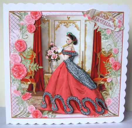 Victorian Lady Scarlet Glow Mini Kit by Margaret McCartney