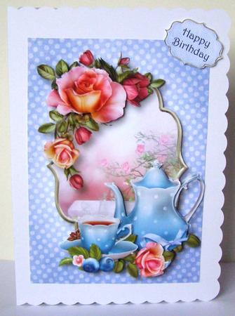 Time for Tea with Romantica Roses by Margaret McCartney