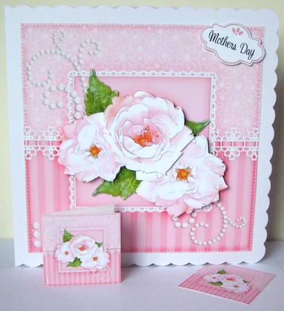 8x8 Roses & Pearls a Touch of Elegance Mini Kit 3D Decoupage by Margaret McCartney