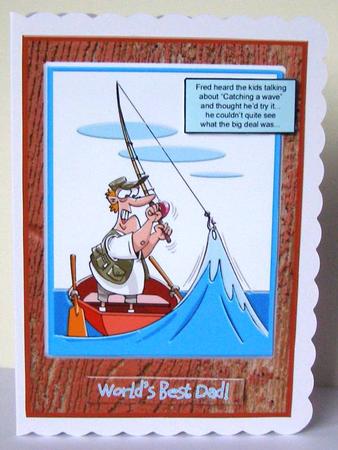 Fred Catches a Wave - Birthday,fathers Day, Any Occasion by Margaret McCartney
