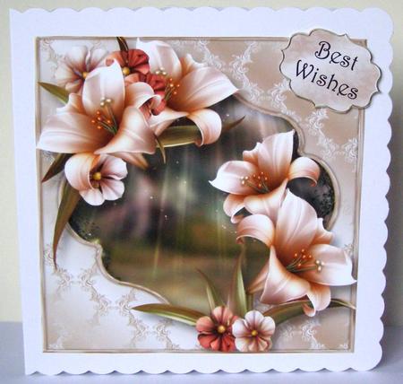 Magical Ivory Lilies 8x8 by Margaret McCartney