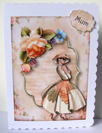 Ladies Day with Peach Roses by Margaret McCartney