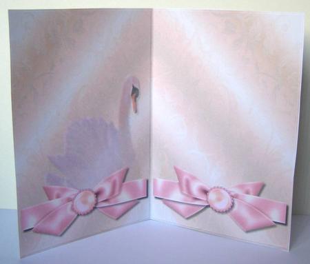 Insert Romantic Swan & Pink Peonies by Margaret McCartney