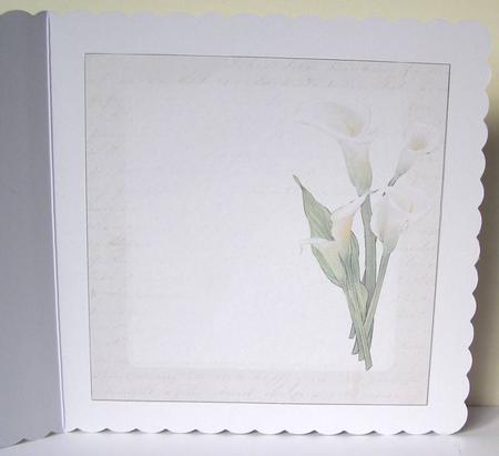 White Lily 8x8 Quick Card Insert by Margaret McCartney