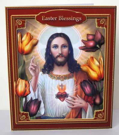 Easter Blessings Card Front by Margaret McCartney