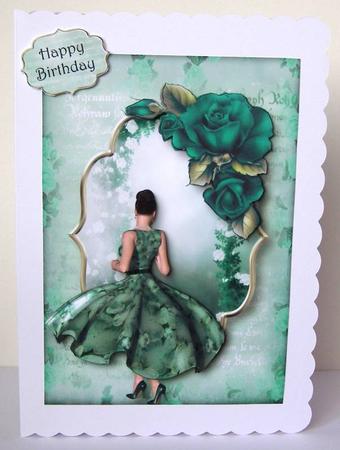 Ladies Day with Teal Roses by Margaret McCartney